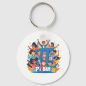 Pi-Day-Squad-Feierdesign Schlüsselanhänger (Vorderseite)