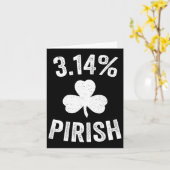 Pi Day St. Patrick's 3.14 Irish Funny Pirish Math Karte (Gelbe Blume)
