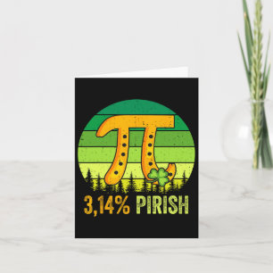 Pi Day St. Patrick's 3.14 Irish Retro Pirish Math Karte