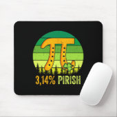 Pi Day St. Patrick's 3.14 Irish Retro Pirish Math Mousepad (Mit Mouse)