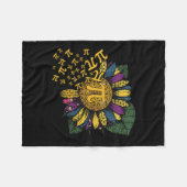 Pi Day Sunflower 3 Fleecedecke (Vorderseite (Horizontal))