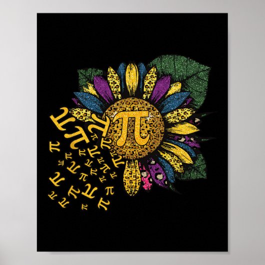Pi Day Sunflower 3 Poster (Vorne)