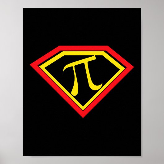 Pi Day Superpi Pi Superhero Mathematiati Lehrer Poster (Vorne)