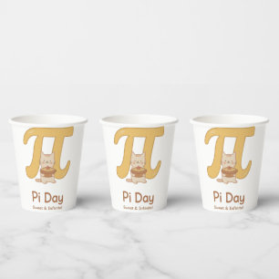 Pi-Day Süße Katzen Postkarte – Süß & Unendlich   M Pappbecher
