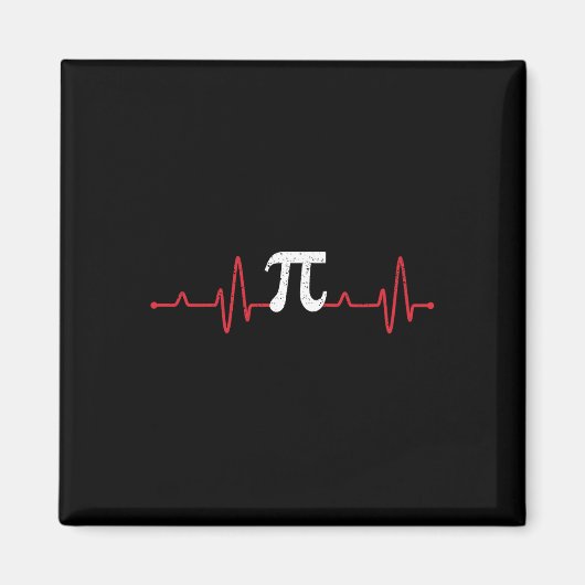 Pi Day Symbol Heartbeat Math Lover Nursing Puls S Magnet (Vorne)