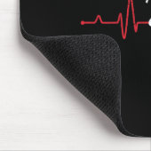 Pi Day Symbol Heartbeat Math Lover Nursing Puls S Mousepad (Ecke)