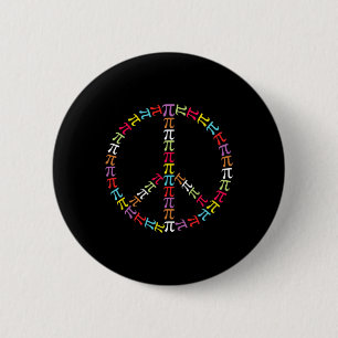Pi Day Symbol Peace Sign Kids Mathematiker Lehrer Button