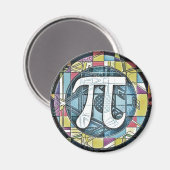 Pi Day Symbol Rounds Magnet (Vorderseite/Rückseite)