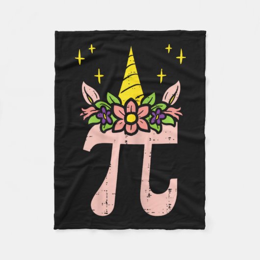 Pi Day Symbol Unicorn Head Niedlich 314 Math Pun G Fleecedecke (Vorderseite)