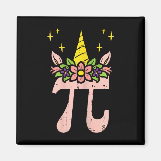 Pi Day Symbol Unicorn Head Niedlich 314 Math Pun G Magnet (Vorne)