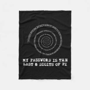 Pi Day T Shirt - Mein Wort sind die letzten 8 Ziff Fleecedecke