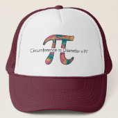 Pi Day Trucker Hat - Farbiges mathematisches Desig Truckerkappe (Vorderseite)