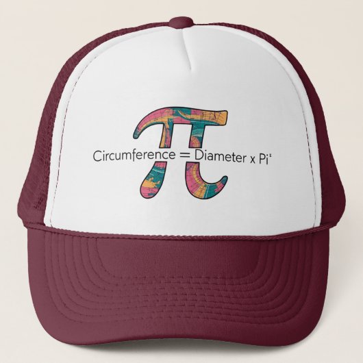 Pi Day Trucker Hat - Farbiges mathematisches Desig Truckerkappe (Vorderseite)