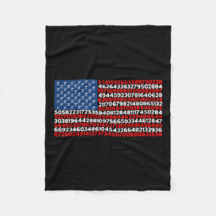 Pi Day Us Flag Patriotische Mathematik Lover Pi Da Fleecedecke