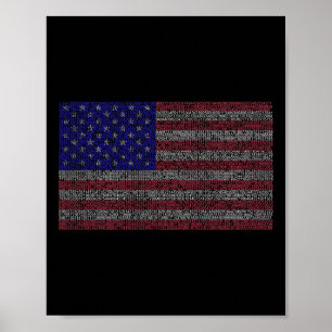 Pi Day Usa Flag Math 3.14 März 14. Poster