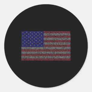 Pi Day Usa Flag Math 3.14 März 14. Runder Aufkleber
