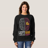Pi Day Verlassen Vs Right Brain Pie Mah Geek Sweatshirt (Vorne ganz)