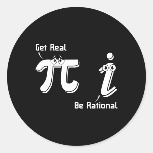 Pi Day wird wirklich rational irrationale Zahlenma Runder Aufkleber (Vorderseite)