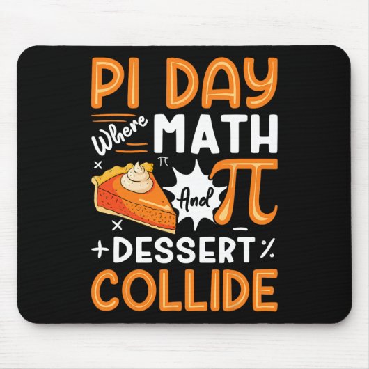 Pi Day wo Mathe und Dessert Collide - Mathe Lover Mousepad (Vorne)