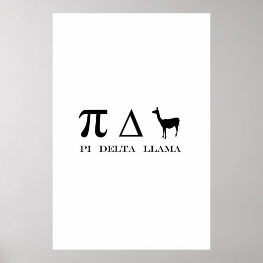 Pi Delta Llama Mathematics Symbols Poster (Vorne)