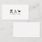 Pi Delta Llama Mathematics Symbols Visitenkarte (Vorne/Hinten)
