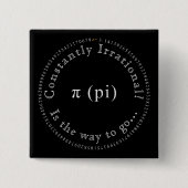 Pi, der irrationale Mathematiklehrer Button (Vorderseite)