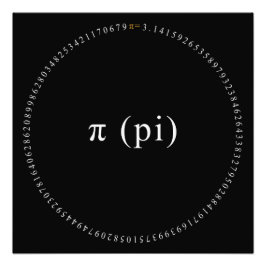Pi, die irrationale mathematische Konstante Fotodruck