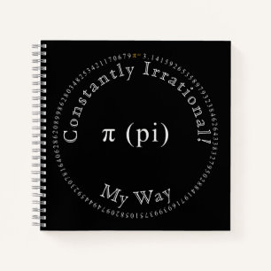 Pi, die irrationale mathematische Konstante, lusti Notizblock