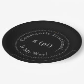Pi, die irrationale mathematische Konstante Pappteller (Schrägansicht)