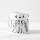 pi Digits 3.14159 Mathematics Liebe Pi Day Tasse (Vorderseite Links)