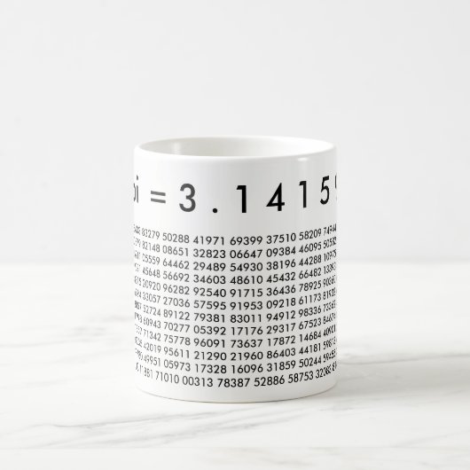 pi Digits 3.14159 Mathematics Liebe Pi Day Tasse (Mittel)