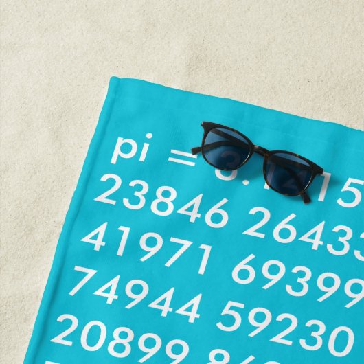 Pi Digits Mathematik Liebe Typografie Zahlen Mathe Strandtuch (Beispiel)