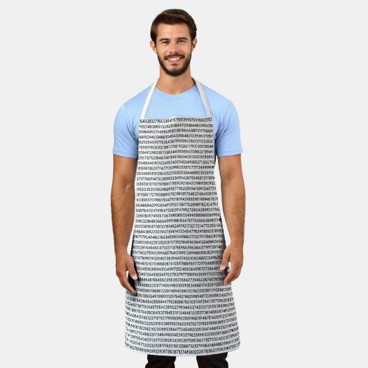 Pi Digits pi Infinite Numbers Muster Pi Day Schürze (Getragen)