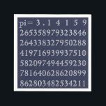 Pi Digits PiDay Party Mathematics Numbers Blue Serviette<br><div class="desc">Pi Digits PiDay Party Mathematics Numbers Blue and White Paper Napkins</div>