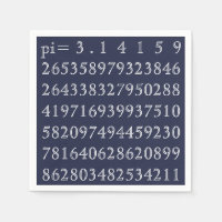 Pi Digits PiDay Party Mathematics Numbers Blue