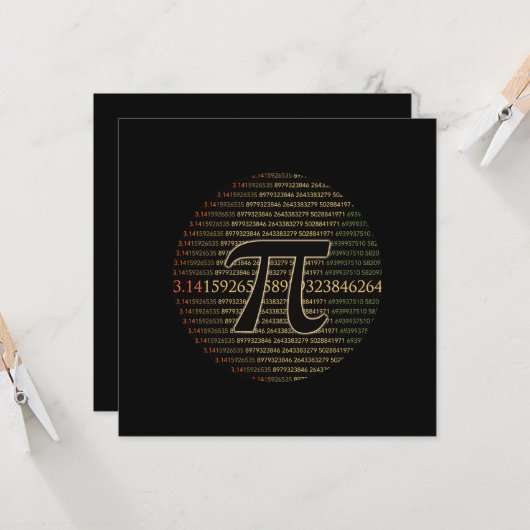 Pi-E-Clipse-Grußkarte Karte (Vorderseite/Rückseite Beispiel)