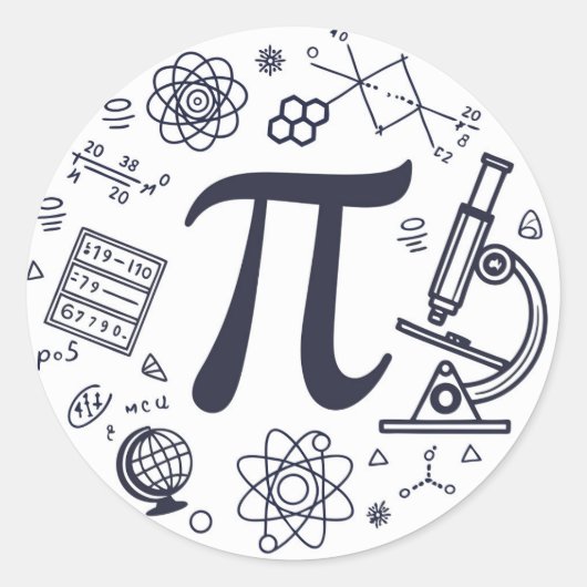 Pi Enthusiasten Runder Aufkleber (Vorderseite)