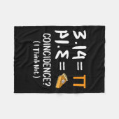 Pi Equals Pie Funny Mah Pun Pi Day Geschenk Fleecedecke (Vorderseite (Horizontal))