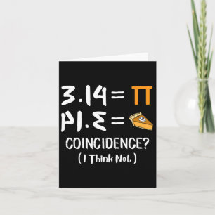 Pi Equals Pie Funny Mah Pun Pi Day Geschenk Karte