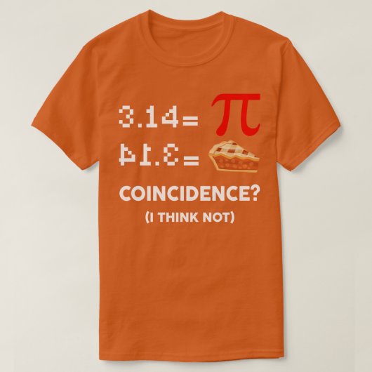 Pi Equals Pie Funny Math Pun Pi Day T-Shirt (Design vorne)