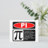 Pi-Erklärung Postkarte (Stehend Vorderseite)