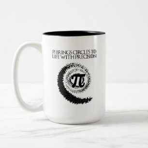 Pi erweckt Kreise mit Präzision zum Leben Zweifarbige Tasse