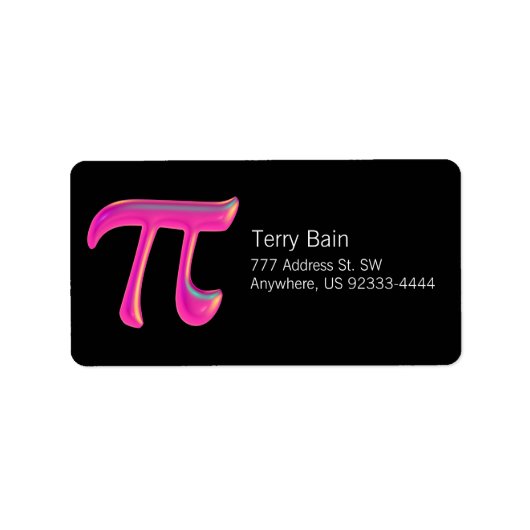 Pi Expo Pink Adressaufkleber (Vorne)