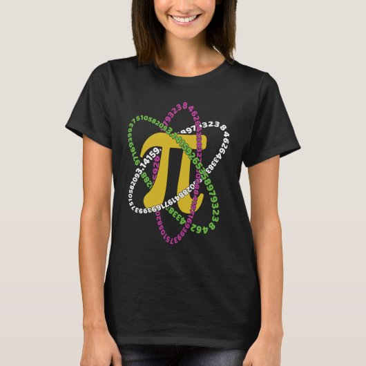 Pi Galaxy Orbit Math Holiday Mathematics Pi Day T-Shirt (Vorderseite)