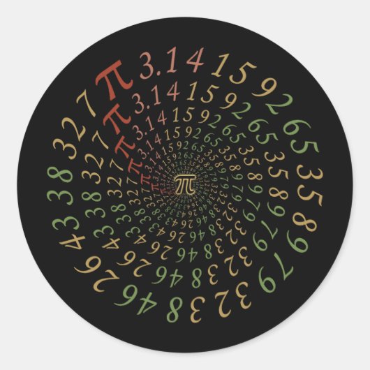 Pi Galaxy Runder Aufkleber (Vorderseite)