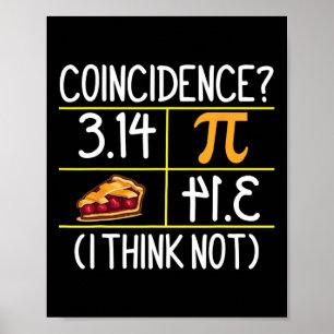 Pi Gleich Pie Zufall Ich glaube nicht Pi-Tagesmath Poster