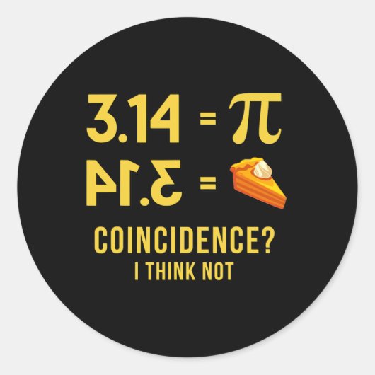 Pi Happy Pi Day Runder Aufkleber (Vorderseite)
