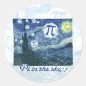 Pi im Himmel Runder Aufkleber (Vorderseite)