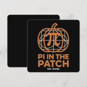 Pi im Patch Minimal Kürbis Pi Mathe-Design Einladung (Vorne/Hinten)