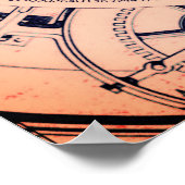 Pi in a Spiral bis 2.210 Ziffern Recoleta Poster (Ecke)